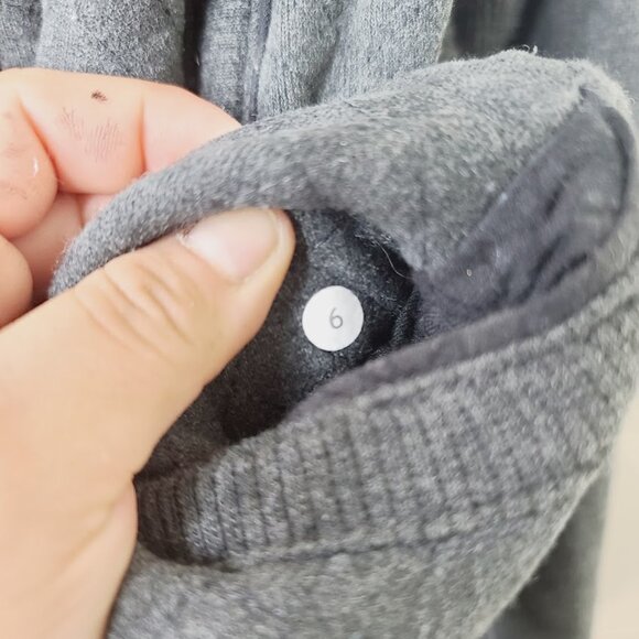 Lululemon Women's Gray Scuba Special Edition Thermal Full Zip Hoodie Size 6 - Picture 7 of 9